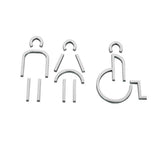 Luxury Matt Surface Metal Washroom Sign, Bathroom Sign, Restroom Sign, Toilet Sign, Disabled Sign, Handicapped Sign