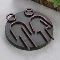 Luxury Aluminium Washroom Sign, Bathroom Sign, Restroom Sign, Toilet Sign