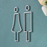 Luxury Aluminium Washroom Sign, Bathroom Sign, Restroom Sign, Toilet Sign