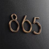 Deluxe Brass Number Sign, Door Number Sign, Hotel Number Sign