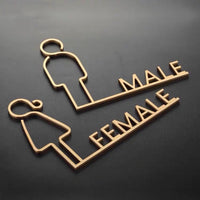 Luxury Matt Surface Washroom Sign, Bathroom Sign, Restroom Sign, Toilet Sign