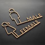 Luxury Matt Surface Washroom Sign, Bathroom Sign, Restroom Sign, Toilet Sign