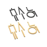 Luxury Matt Surface Metal Toilet Sign, Washroom Sign, Bathroom Sign, Restroom Sign, Disabled Sign, Handicapped Sign