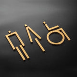 Luxury Matt Surface Metal Toilet Sign, Washroom Sign, Bathroom Sign, Restroom Sign, Disabled Sign, Handicapped Sign