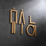 Luxury Matt Surface Metal Toilet Sign, Washroom Sign, Bathroom Sign, Restroom Sign, Disabled Sign, Handicapped Sign