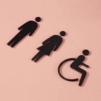 Luxury Matt Surface Metal Washroom Sign, Bathroom Sign, Restroom Sign, Toilet Sign, Disabled Sign, Handicapped Sign