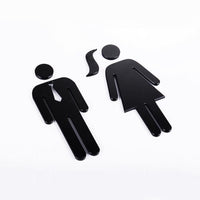 Luxury Aluminium Washroom Sign, Bathroom Sign, Restroom Sign, Toilet Sign