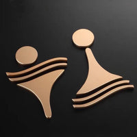 Luxury Aluminium Washroom Sign, Bathroom Sign, Restroom Sign, Toilet Sign