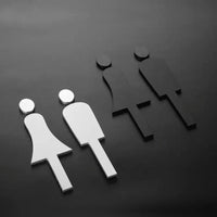 Luxury Aluminium Washroom Sign, Bathroom Sign, Restroom Sign, Toilet Sign