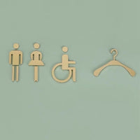 Luxury Matt Surface Metal Washroom Sign, Bathroom Sign, Restroom Sign, Toilet Sign, Disabled Sign, Cloakroom Sign, Locker Room Sign