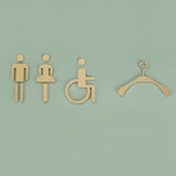 Luxury Matt Surface Metal Washroom Sign, Bathroom Sign, Restroom Sign, Toilet Sign, Disabled Sign, Cloakroom Sign, Locker Room Sign