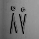 Luxury Aluminium Washroom Sign, Bathroom Sign, Restroom Sign, Toilet Sign