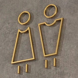 Luxury Aluminium Washroom Sign, Bathroom Sign, Restroom Sign, Toilet Sign