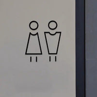 Luxury Aluminium Washroom Sign, Bathroom Sign, Restroom Sign, Toilet Sign