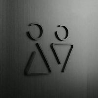 Luxury Aluminium Washroom Sign, Bathroom Sign, Restroom Sign, Toilet Sign