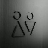 Luxury Aluminium Washroom Sign, Bathroom Sign, Restroom Sign, Toilet Sign