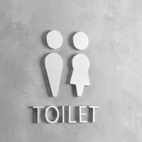 Luxury Aluminium Washroom Sign, Bathroom Sign, Restroom Sign, Toilet Sign