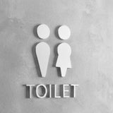 Luxury Aluminium Washroom Sign, Bathroom Sign, Restroom Sign, Toilet Sign