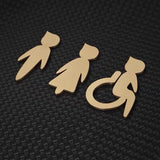 Luxury Matt Surface Metal Washroom Sign, Bathroom Sign, Restroom Sign, Toilet Sign, Disabled Sign, Handicapped Sign