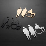 Luxury Matt Surface Metal Washroom Sign, Bathroom Sign, Restroom Sign, Toilet Sign, Disabled Sign, Handicapped Sign