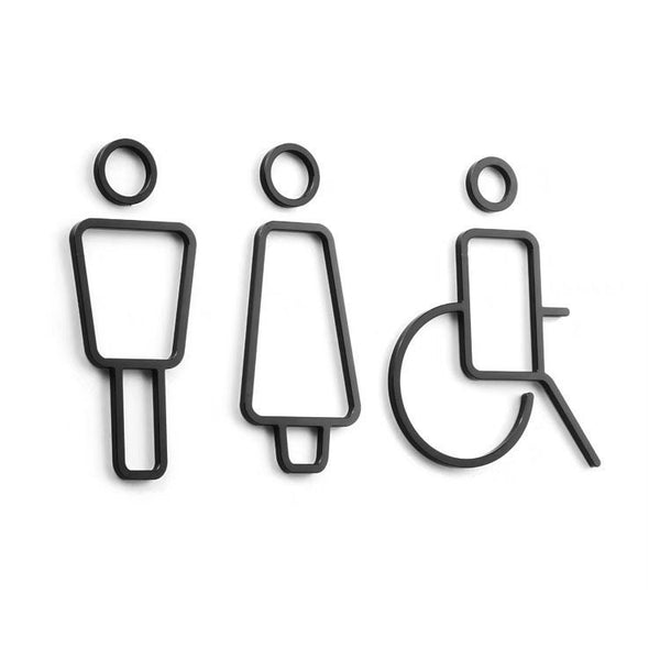 Luxury Matt Surface Metal Washroom Sign, Bathroom Sign, Restroom Sign, Toilet Sign, Disabled Sign, Handicapped Sign