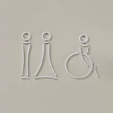 Luxury Matt Surface Metal Washroom Sign, Bathroom Sign, Restroom Sign, Toilet Sign, Disabled Sign, Handicapped Sign