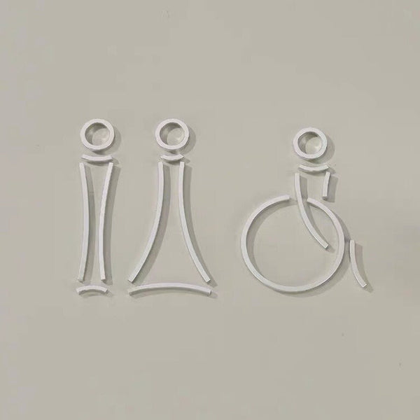 Luxury Matt Surface Metal Washroom Sign, Bathroom Sign, Restroom Sign, Toilet Sign, Disabled Sign, Handicapped Sign