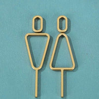 Luxury Aluminium Washroom Sign, Bathroom Sign, Restroom Sign, Toilet Sign