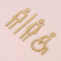 Luxury Matt Surface Metal Washroom Sign, Bathroom Sign, Restroom Sign, Toilet Sign, Disabled Sign, Handicapped Sign