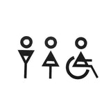 Luxury Matt Surface Metal Washroom Sign, Bathroom Sign, Restroom Sign, Toilet Sign, Disabled Sign, Handicapped Sign