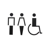 Luxury Matt Surface Metal Washroom Sign, Bathroom Sign, Restroom Sign, Toilet Sign, Disabled Sign, Handicapped Sign