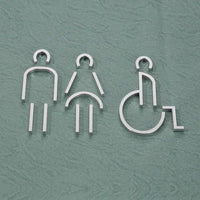 Luxury Matt Surface Metal Washroom Sign, Bathroom Sign, Restroom Sign, Toilet Sign, Disabled Sign, Handicapped Sign