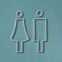 Luxury Aluminium Washroom Sign, Bathroom Sign, Restroom Sign, Toilet Sign