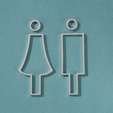 Luxury Aluminium Washroom Sign, Bathroom Sign, Restroom Sign, Toilet Sign