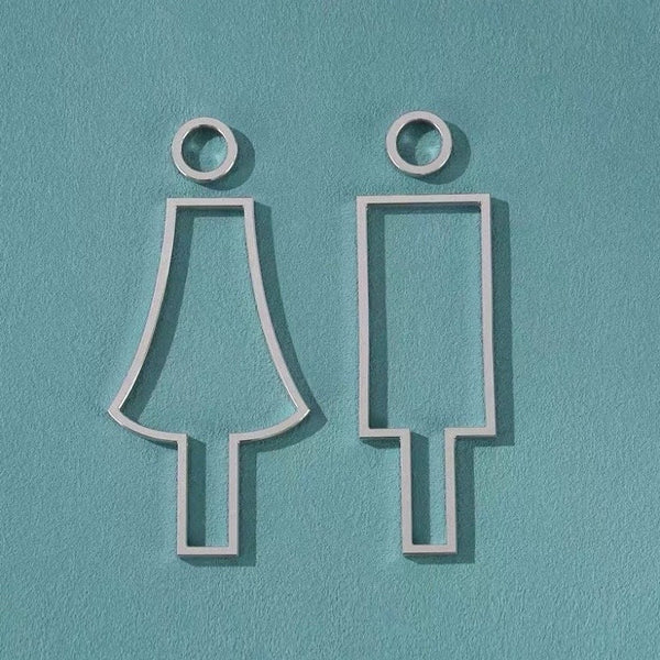 Luxury Aluminium Washroom Sign, Bathroom Sign, Restroom Sign, Toilet Sign