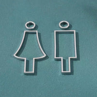 Luxury Aluminium Washroom Sign, Bathroom Sign, Restroom Sign, Toilet Sign