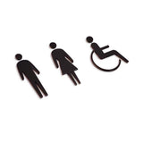 Luxury Matt Surface Metal Washroom Sign, Bathroom Sign, Restroom Sign, Toilet Sign, Disabled Sign, Handicapped Sign