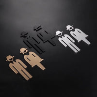 Luxury Aluminium Washroom Sign, Bathroom Sign, Restroom Sign, Toilet Sign