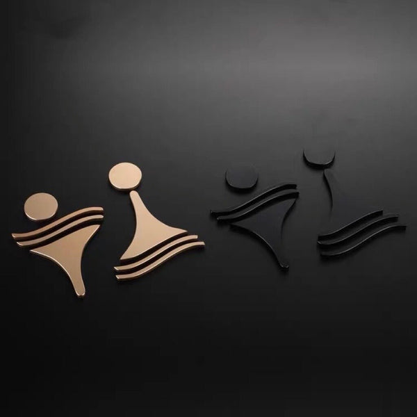 Luxury Aluminium Washroom Sign, Bathroom Sign, Restroom Sign, Toilet Sign