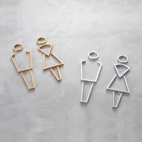 Luxury Aluminium Washroom Sign, Bathroom Sign, Restroom Sign, Toilet Sign