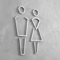 Luxury Aluminium Washroom Sign, Bathroom Sign, Restroom Sign, Toilet Sign