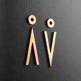 Luxury Aluminium Washroom Sign, Bathroom Sign, Restroom Sign, Toilet Sign