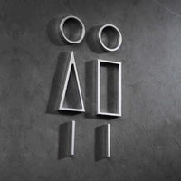 Luxury Aluminium Washroom Sign, Bathroom Sign, Restroom Sign, Toilet Sign