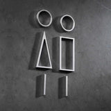 Luxury Aluminium Washroom Sign, Bathroom Sign, Restroom Sign, Toilet Sign