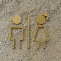 Luxury Aluminium Washroom Sign, Bathroom Sign, Restroom Sign, Toilet Sign