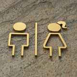 Luxury Aluminium Washroom Sign, Bathroom Sign, Restroom Sign, Toilet Sign