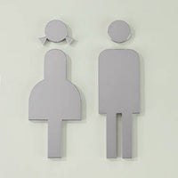 Luxury Aluminium Washroom Sign, Bathroom Sign, Restroom Sign, Toilet Sign