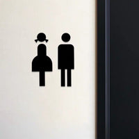 Luxury Aluminium Washroom Sign, Bathroom Sign, Restroom Sign, Toilet Sign