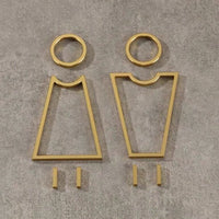 Luxury Aluminium Washroom Sign, Bathroom Sign, Restroom Sign, Toilet Sign