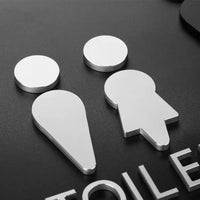 Luxury Aluminium Washroom Sign, Bathroom Sign, Restroom Sign, Toilet Sign